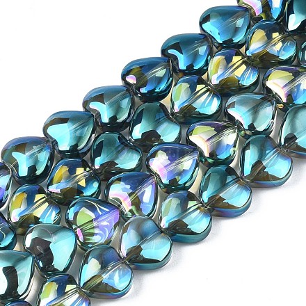 Electroplate Glass Beads Strands EGLA-S188-14-B01-1