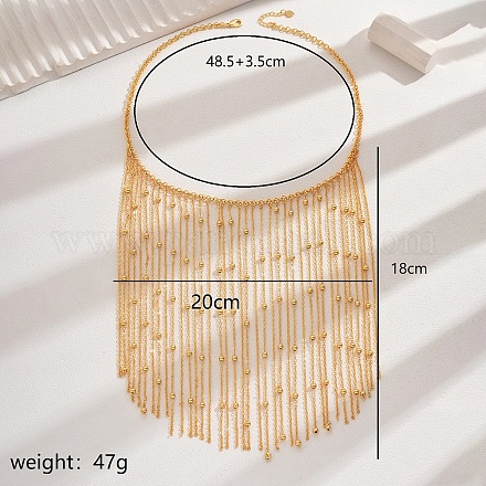 Колье из латуни с кисточками для женщин BZ9173-1-1