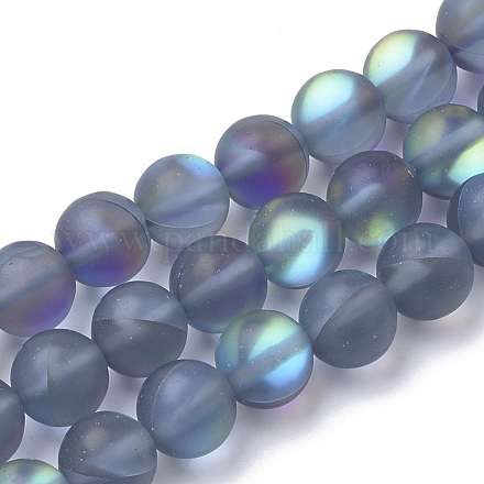 Synthetic Moonstone Beads Strands X-G-S283-01-8mm-1