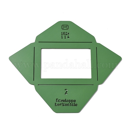 Green DIY Envelope Template DIY-G039-09-1