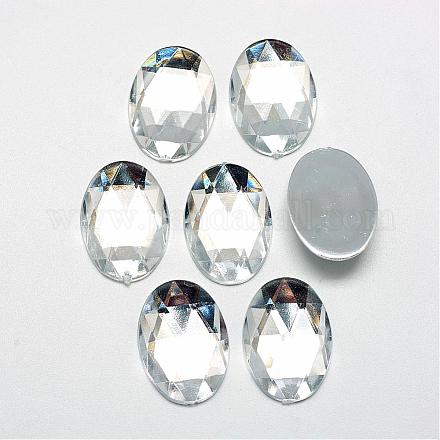Acrílico Diamante de imitación plana espalda cabujones GACR-Q011-20x30-02-1
