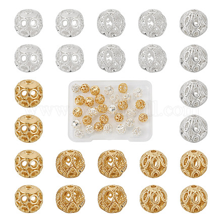 Pandahall 30 шт. 6 стильные латунные бусины KK-TA0001-24-1