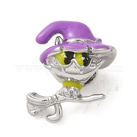 Хэллоуин латунные эмалированные европейские бусины X1-KK-A203-04A-P-1