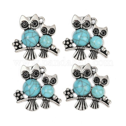 Подвески из искусственной бирюзы из смолы FIND-C068-23AS-1