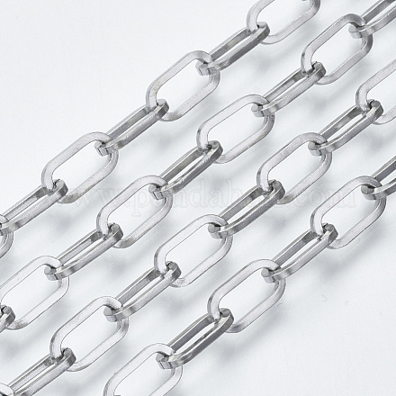 304 Stainless Steel Paperclip Chains CHS-S001-04B-P-1