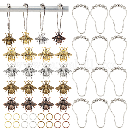 Ahandmaker 16 комплект крючков для занавесок для душа в виде пчелы DIY-GA0003-88-1