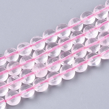 Fili di perle di quarzo rosa mozambico naturale G-T108-53-1