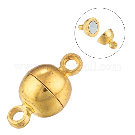 Brass Magnetic Clasps with Loops MC019-NFG-1