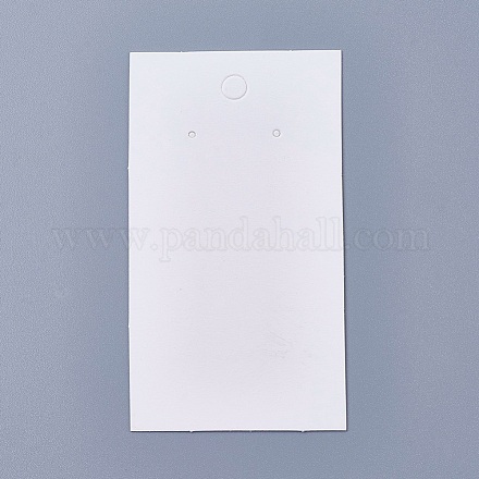 ディスプレイアクセサリー台紙  ピアスに使用  長方形  ホワイト  90x50x0.1mm  穴：1~5mm CDIS-TAC0001-01A-1