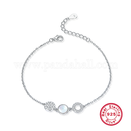 Женский браслет из стерлингового серебра s925 с инкрустацией натуральным перламутром AD7969-2-1