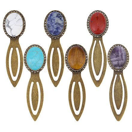 6шт. сплавная закладка AJEW-DR00022-1