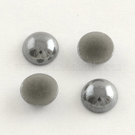 Cabochon in vetro opaco con perle perlato PORC-S801-14mm-41-1