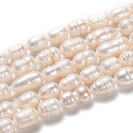 Hebras de perlas de agua dulce cultivadas naturales PEAR-L033-80-01-1