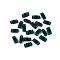 Opaque Acrylic Slide Charms, Rectangle, Teal, 2.3x5.2x2mm, Hole: 0.8mm