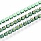 Iron Rhinestone Cup Chains, with Spool, Medium Aquamarine, 2x2x2mm, about 29.99 Feet(9.14m)/Roll