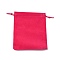 Rectangle Velvet Pouches, Gift Bags, Camellia, 15x12cm