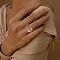 Brass Micro Pave Cubic Zirconia Finger Rings, US Size 8(18.1mm)