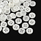 4-Hole Plastic Buttons, Flat Round, White, 11x2mm, Hole: 1.5mm