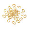 304 Stainless Steel Open Jump Rings, Oval, Real 18K Gold Plated, 6x4x0.8mm, Inner Diameter: 4x2mm