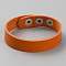 Imitation Leather Simple Plain Cord Bracelet with Buckles, Dark Orange, 8-5/8 inch(21.9cm)