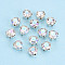 Sew on Rhinestone Montee Beads, with Brass Prong Settings, Garments Accessories, Flat Round, Crystal AB, 5.1x4.1mm, Hole: 0.8mm, about 1440pcs/bag