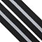 Chinlon Ribbon, Packaging Accessories, Stripe Pattern, Black, 1-1/8 inch(27x0.3mm), about 20 yards/roll