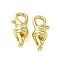 Brass Lobster Claw Clasps, Cadmium Free & Nickel Free & Lead Free, Golden, 23.5x10.5x8mm, Hole: 3.5x2mm