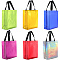 12Pcs 6 Colors Reusable Gift Bags, Laser Non-woven Fabric Tote Bag with Handle, Rectangle, Mixed Color, 19.8x10x25.5cm, 2pcs/color