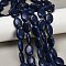 Synthetic Howlite Imitation Lapis Lazuli Beads Strands, Flat Oval, Dyed, Blue, 18x13x6mm, Hole: 1.2mm, about 23pcs/strand, 15.47''(39.3cm)