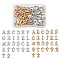 2 Sets 2 Colors Alloy Rhinestone Charms, Alphabet, Letter A~Z, Crystal, Mixed Color, 12.5~13.5x5.5~12x2.5mm, Hole: 1.4mm, 26pcs/set, 1set/color