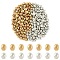 200Pcs 2 Colors CCB Plastic Beads, Oval, Platinum & Golden, 7x6x5mm, Hole: 0.5mm, 100pcs/color