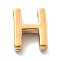 Ion Plating(IP) 304 Stainless Steel Charms, Letter Charm, Real 18K Gold Plated, Letter H, 9.5x7.5x3mm, Hole: 1.6mm