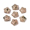 Picasso Opaque Glass Beads, Star, Bisque, 15~15.5x15.5~16x8~8.5mm, Hole: 1~1.5mm, About 213pcs/pound