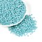 Glass Seed Beads, Ceylon, Round, Pale Turquoise, 8/0, 3mm, Hole: 1mm, about 10000pcs/pound
