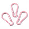 Aluminum Rock Climbing Carabiners, Key Clasps, Misty Rose, 46x22.5x4.5mm, Inner Diameter: 39x16mm