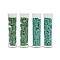 NBEADS About 520 Pcs 2 Hole Tila Beads Half Tila Beads, 5x5mm/5x2mm 2-Hole Glass Seed Beads Dark Green Rectangle Mini Beads Japanese Glass Beads for Bracelet Necklace Earring Jewelry Making