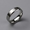 Matte Style 304 Stainless Steel Wide Band Finger Rings for Women Men, Plain Band Rings, Stainless Steel Color, 6mm, Inner Diameter: US Size 9 1/2(19.3mm)