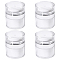 Plastic Empty Refillable Airless Pump Bottle, Travel Lotion Foundation Containers, with Press U Type Pump Head, Column, Silver, 6.2x7.5cm, Capacity: 50ml(1.69fl. oz)