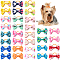 32Pcs 16 Colors Bowknot Polyester Hair Ties for Women Girls, Scrunchie/Scrunchy Hair Ties, Mixed Color, 40.5x24x8.8mm, 2pcs/color