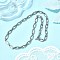 304 Stainless Steel Cross Link Chain Necklaces for Women Men, Non-Tarnish, Stainless Steel Color, 17.44 inch(44.3cm)