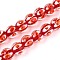Handmade Lampwork Beads Strands, Bead in Bead, Round, Red, 12~12.5mm, Hole: 1.4~1.6mm, about 45pcs/strand, 19.29 inch(49cm)