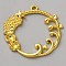 Rack Plating Ocean Theme Alloy Pendants, Golden, Ring Charms, Star, 37.5x38.5x2.5mm, Hole: 2.5mm