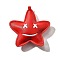 Imitation Leather Pendants, Star, Red, 83.5x81x22.5mm, Hole: 7x2mm
