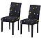 Polyester Stretch Chair Cover, Star Pattern, Black, 380~450x380~450x450~550mm
