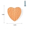 Wood Drawer Knobs, Cabinet Handle, with Screw, Heart, 47x43mm