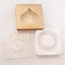 Paper Folding Boxes, Empty Eyelash Packaging Box, with Clear Window, Square, PeachPuff, 7.2x7.2x1.5cm