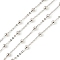 Anti-Tarnish Rhodium Plated 925 Sterling Silver Satellite Chains, Soldered, Platinum, Link: 1.5x1x0.5mm, 3mm