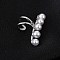 Anti-Tarnish Rhodium Plated 925 Sterling Silver Pearl Clip-on Earrings, Platinum