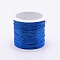 Metallic Cord, Metallic String, Jewelry Thread, Gift Packing Cord, for Wrapping, Hair Braiding and Craft Making, Blue, 0.5mm, 20m/roll