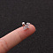 Brass Micro Pave Clear Cubic Zirconia Cartilage Earrings for Women, with Stainless Steel Pins, Golden, Crown, 6mm, Pin: 1.2mm